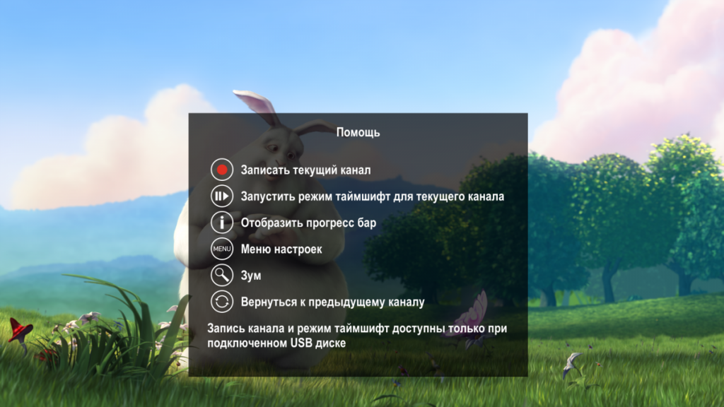 Подсказки в IPTV плеере